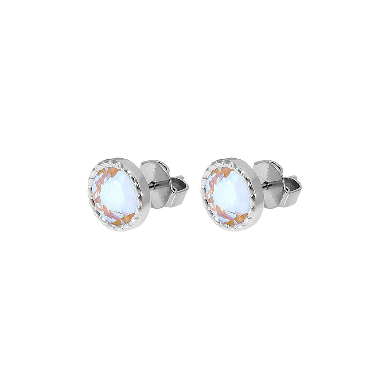Bocconi Flat Ear Studs 9 mm - Silver