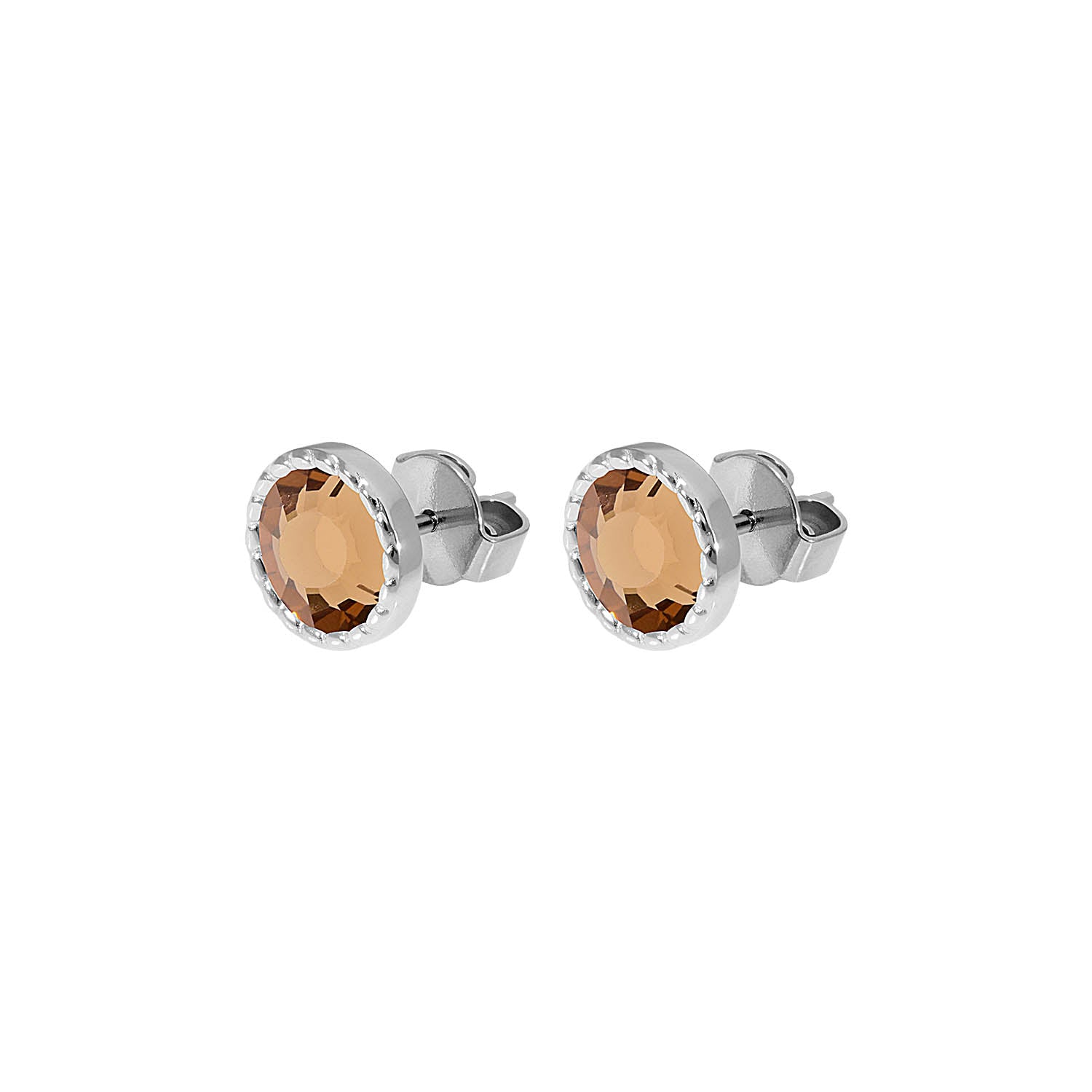 Bocconi Flat Ear Studs 9 mm - Silver