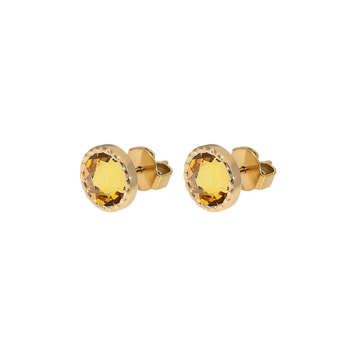 Bocconi Flat Ohrstecker 9 mm - Gold