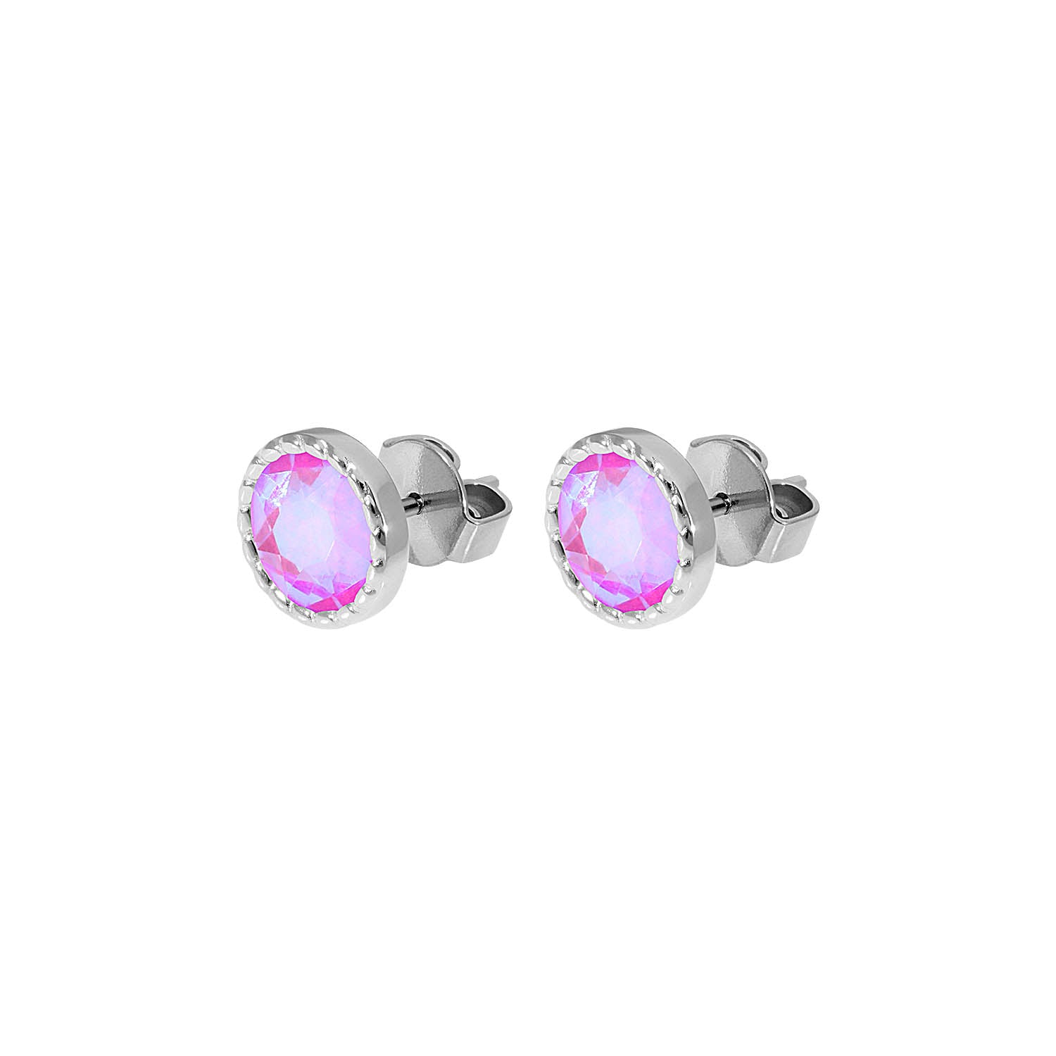 Bocconi Flat Ear Studs 9 mm - Silver