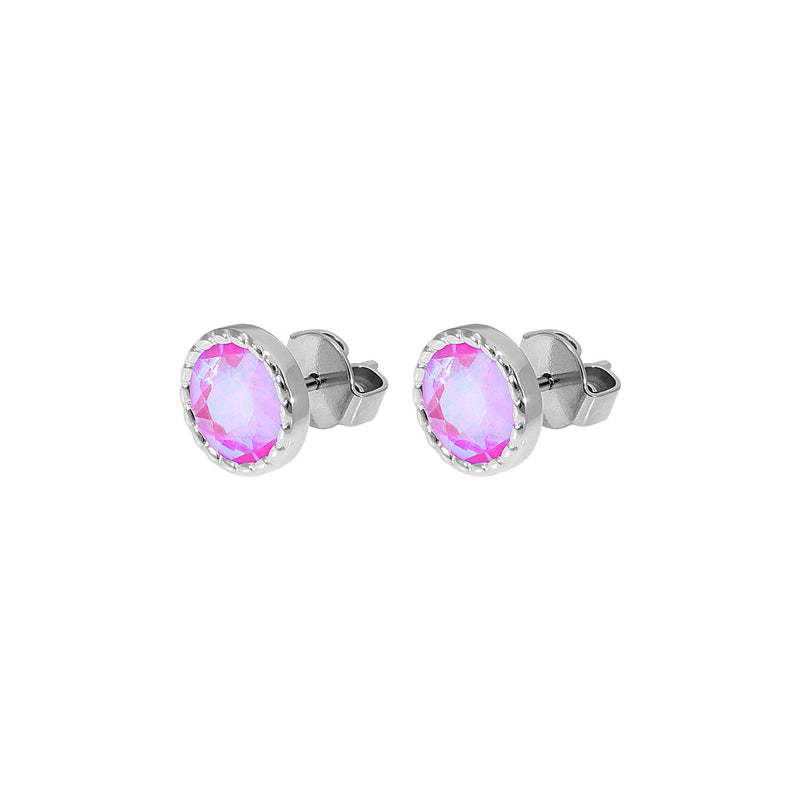 Bocconi Flat Ear Studs 9 mm - Silver