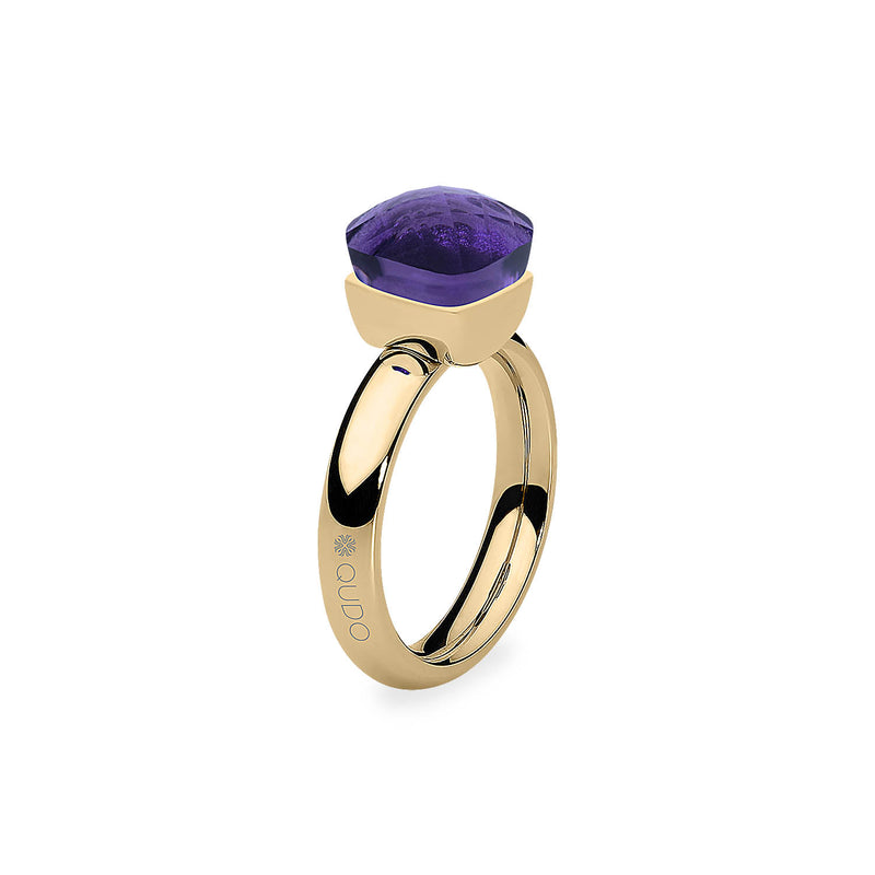 Firenze Ring - Shades of Red & Purple - Gold