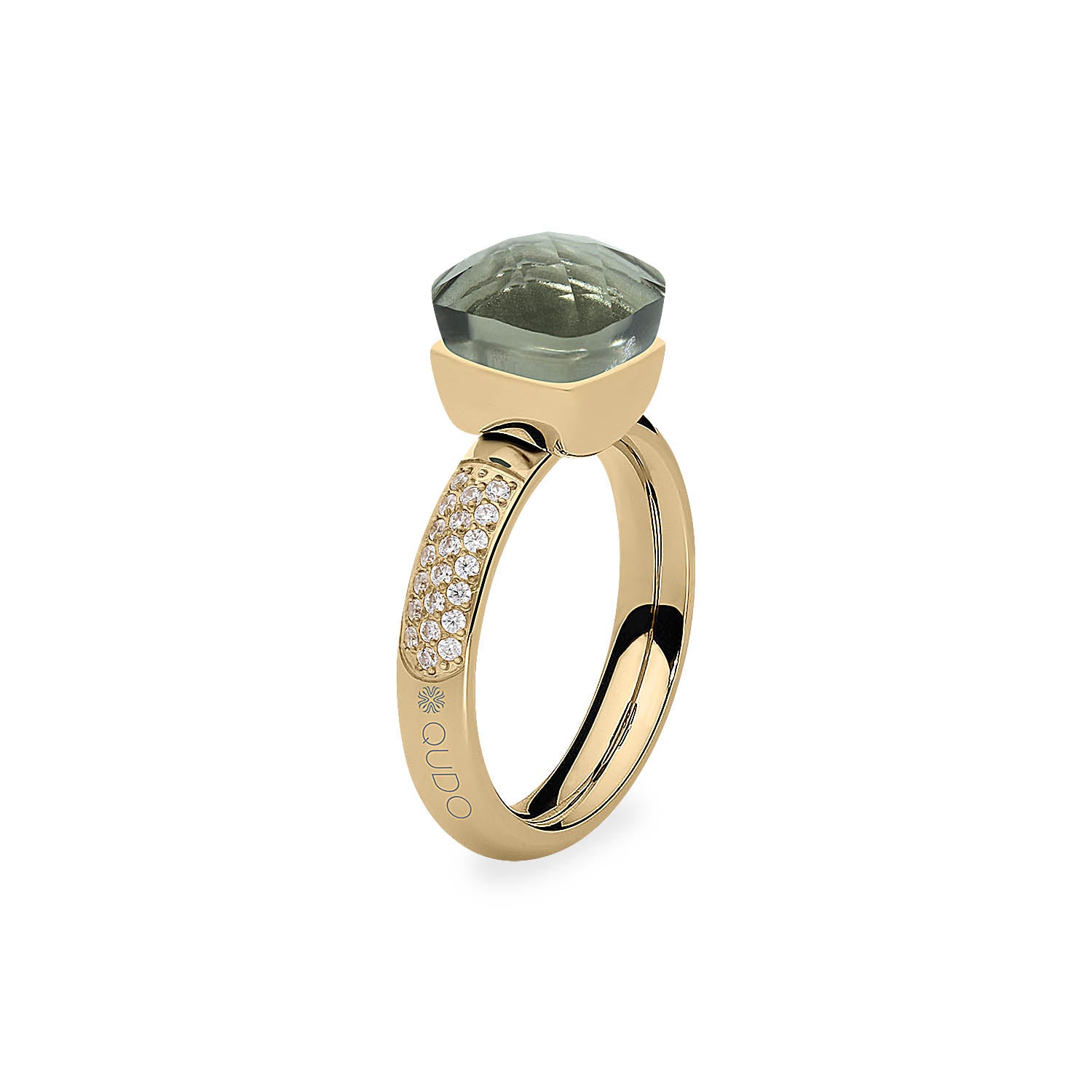 Firenze Deluxe Ring - Shades of Rose & Grey - Gold