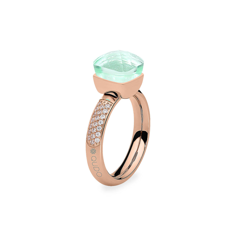 Firenze Deluxe Ring - Shades of Green & Brown - Roségold