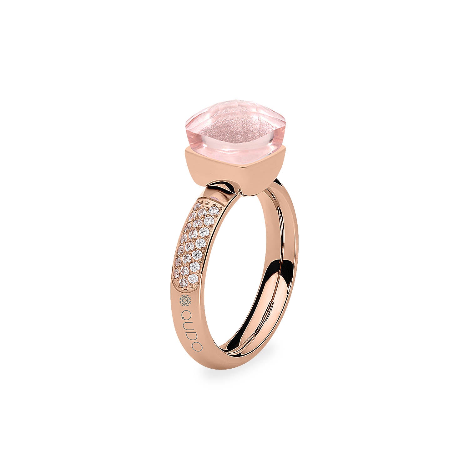Firenze Deluxe Ring - Shades of Rose & Grey - Roségold