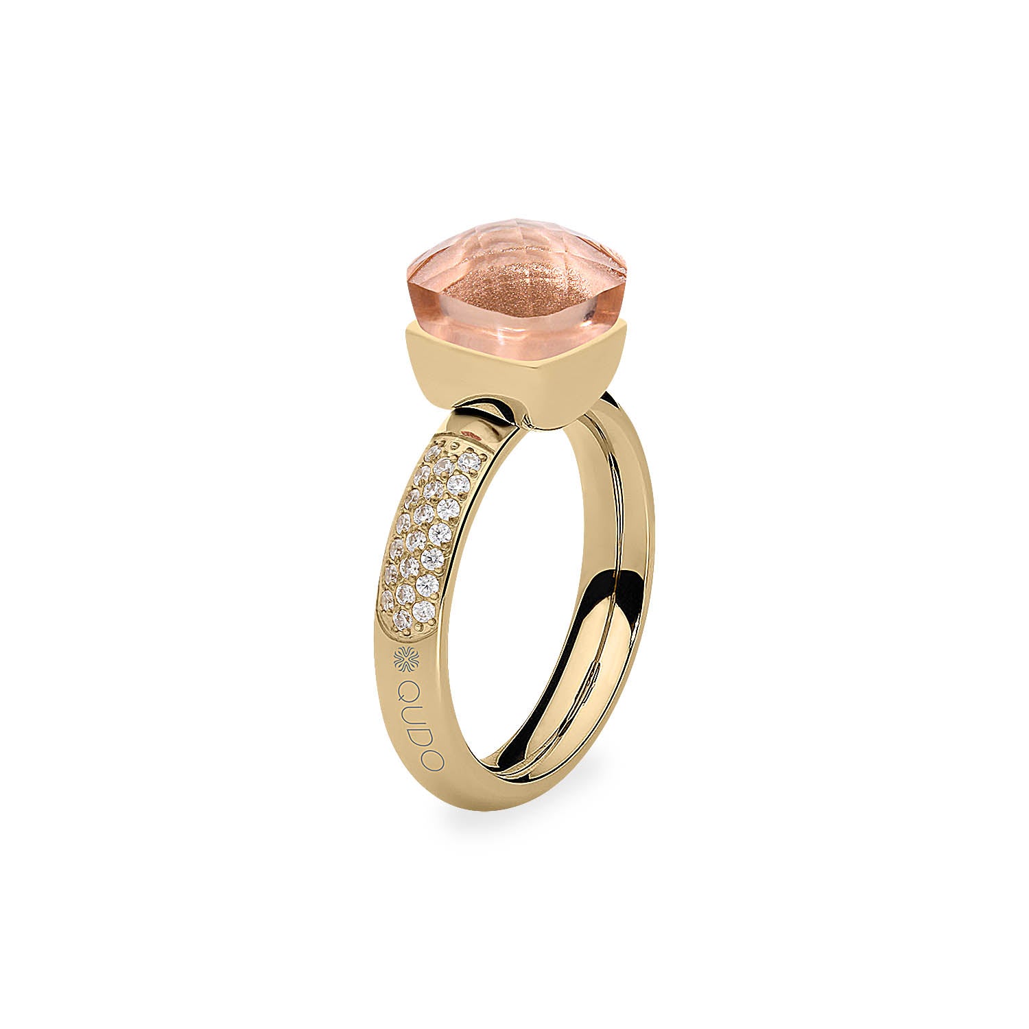 Firenze Deluxe Ring - Shades of Green & Brown - Gold