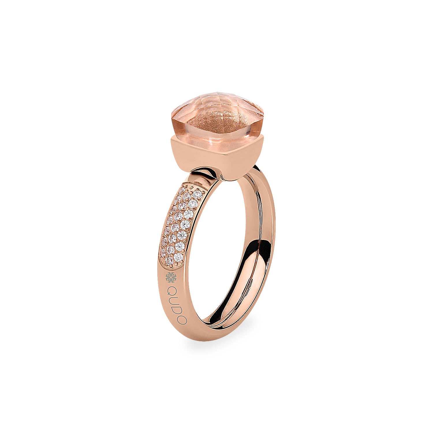 Firenze Deluxe Ring - Shades of Green & Brown - Roségold