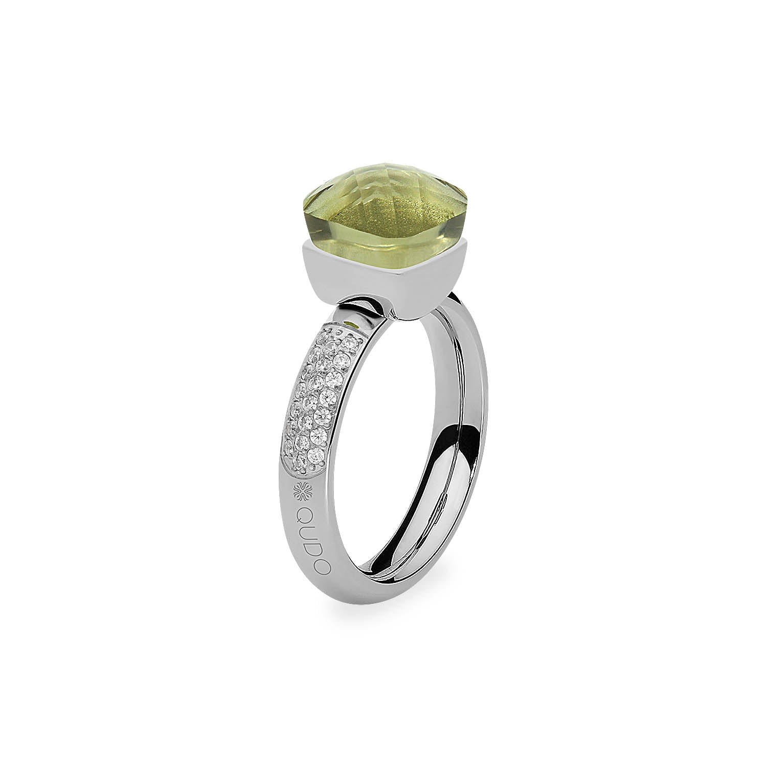 Firenze Deluxe Ring - Shades of Green & Brown - Silver