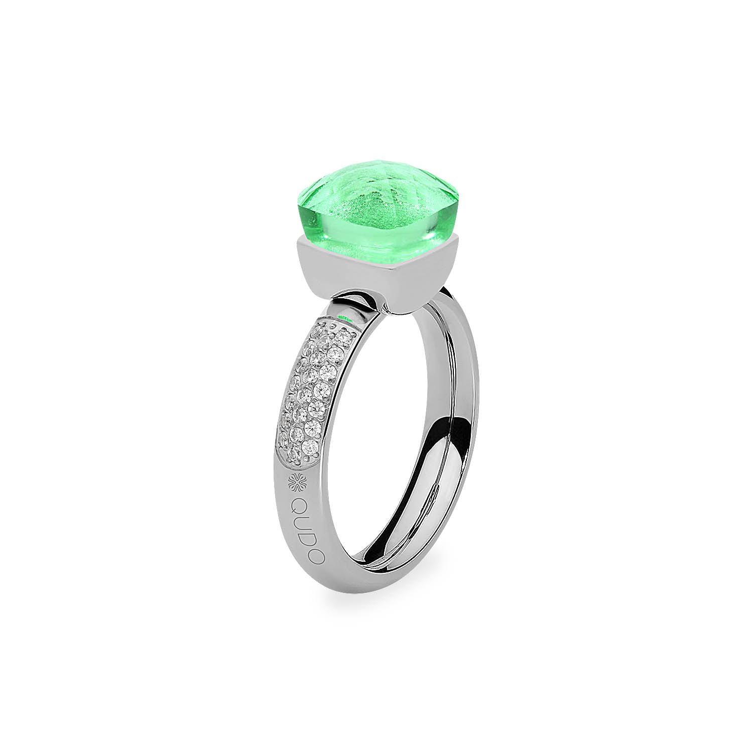 Firenze Deluxe Ring - Shades of Green & Brown - Silver
