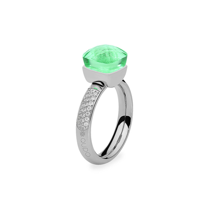 Firenze Deluxe Ring - Shades of Green & Brown - Silver