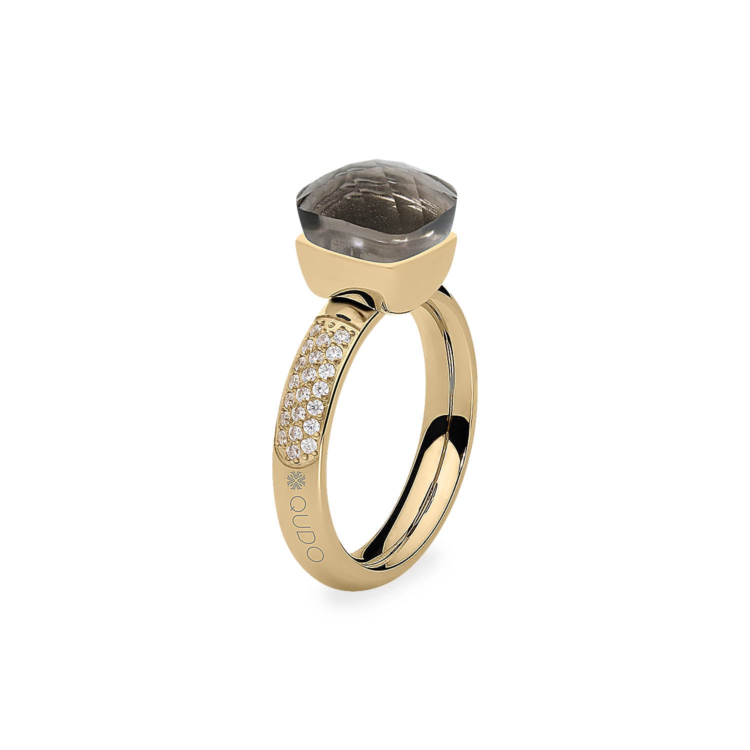 Firenze Deluxe Ring - Shades of Rose & Grey - Gold