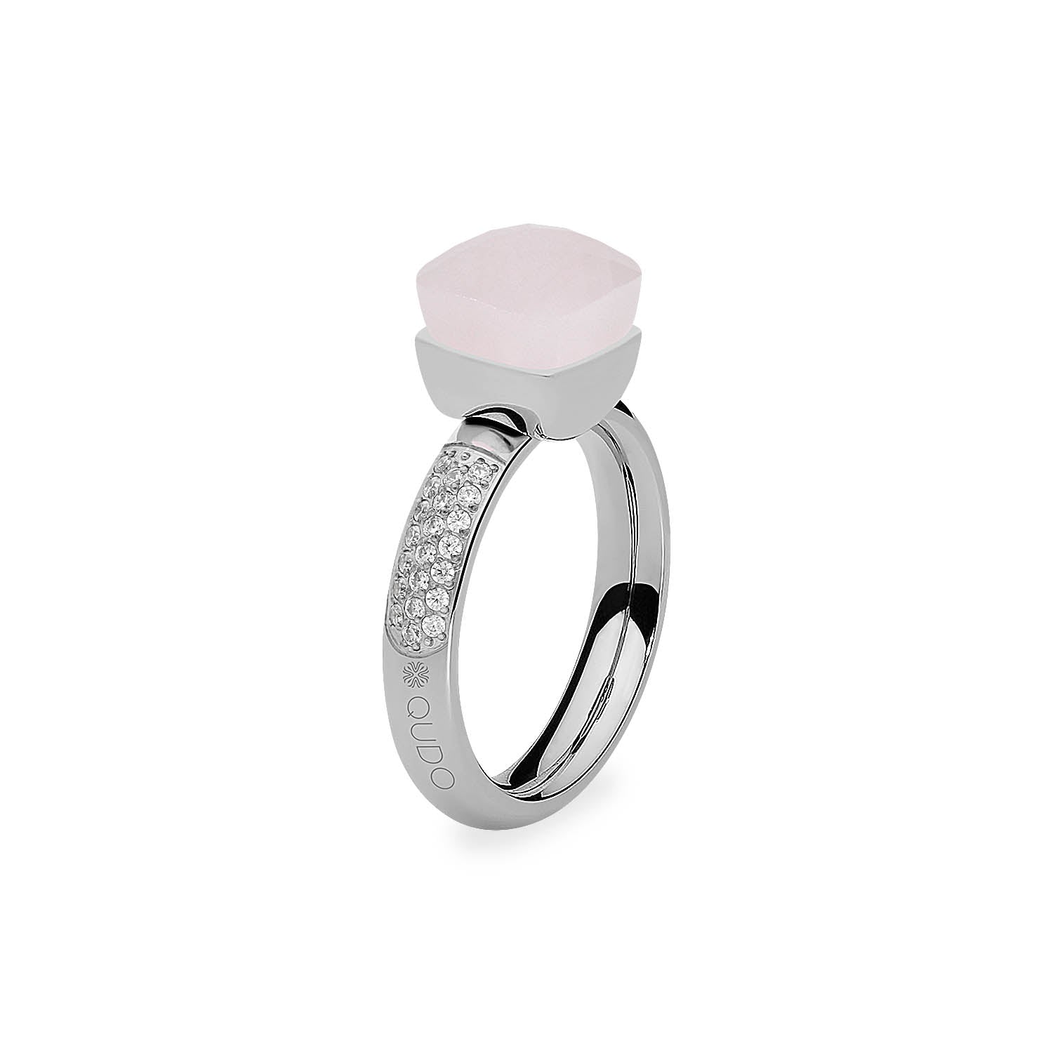 Firenze Deluxe Ring - Shades of Rose & Grey - Silver