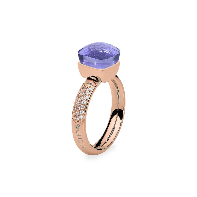 Firenze Deluxe Ring - Shades of Red & Purple - Roségold