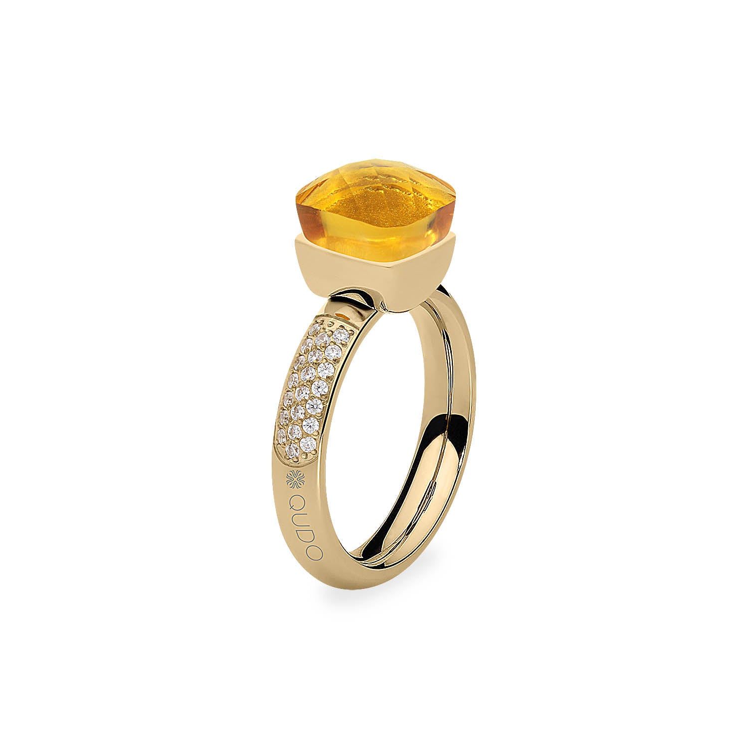 Firenze Deluxe Ring - Shades of Green & Brown - Gold