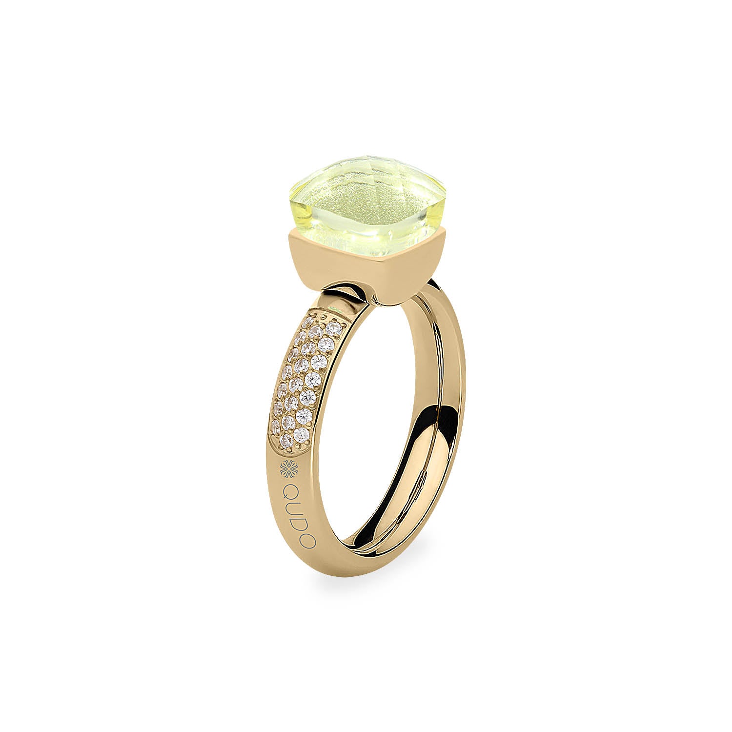Firenze Deluxe Ring - Shades of Green & Brown - Gold