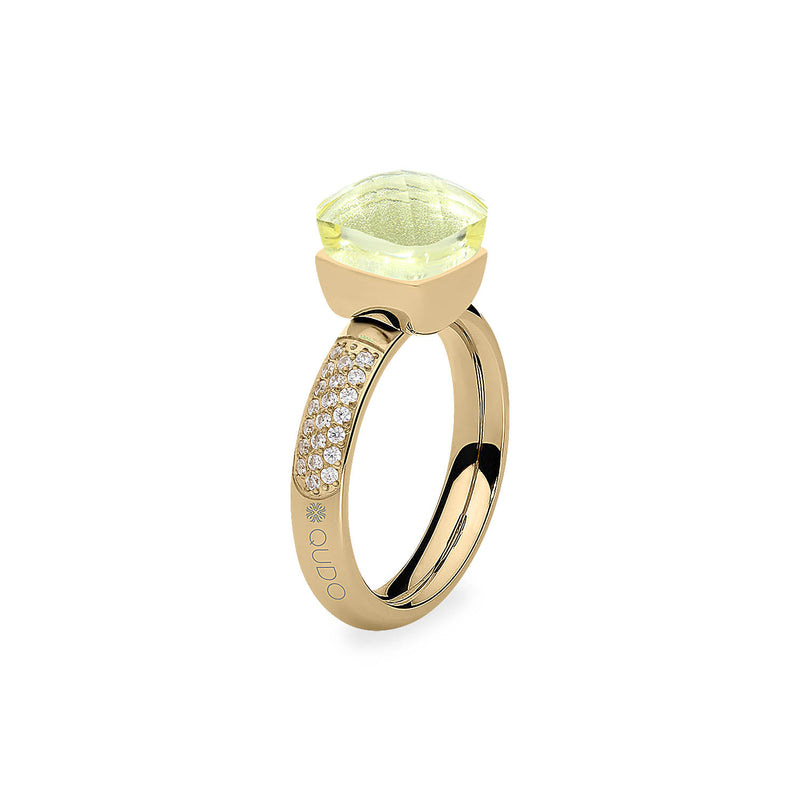 Firenze Deluxe Ring - Shades of Green & Brown - Gold