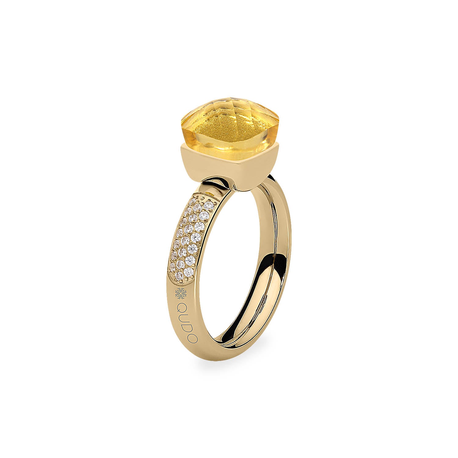 Firenze Deluxe Ring - Shades of Green & Brown - Gold