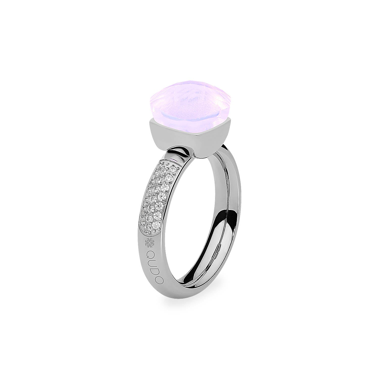 Firenze Deluxe Ring - Shades of Rose & Grey - Silver