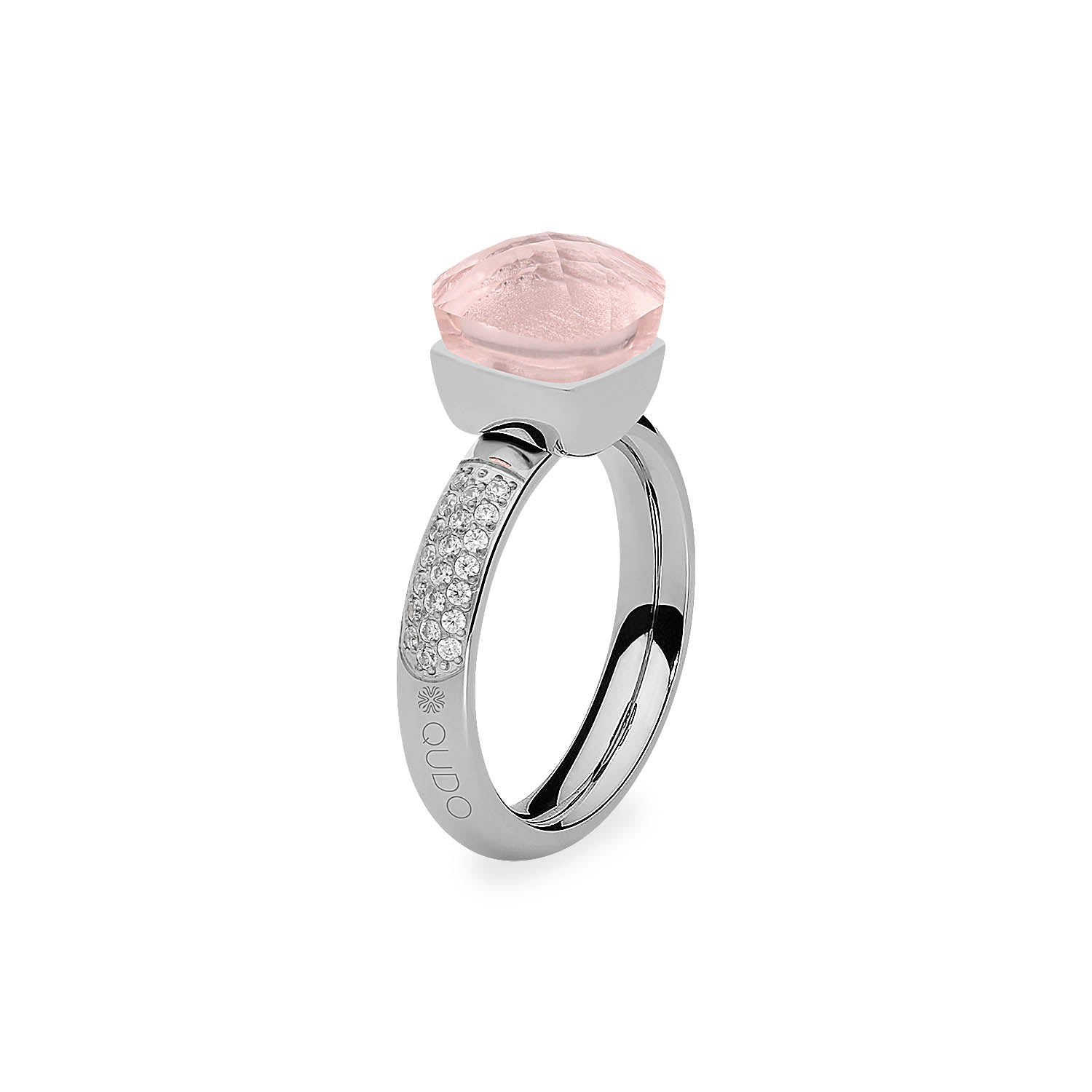 Firenze Deluxe Ring - Shades of Rose & Grey - Silver