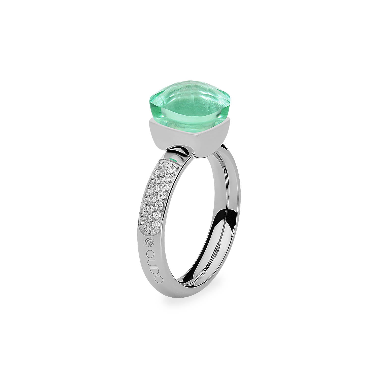 Firenze Deluxe Ring - Shades of Green & Brown - Silver