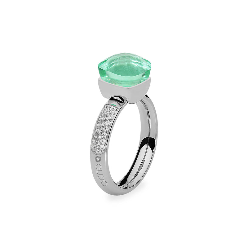 Firenze Deluxe Ring - Shades of Green & Brown - Silver