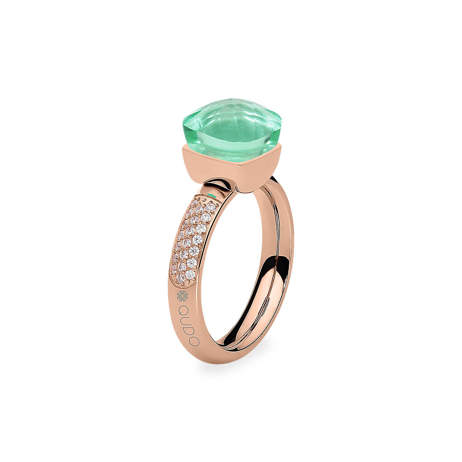 Firenze Deluxe Ring - Shades of Green & Brown - Roségold